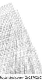 Ilustración 3D de Vector de arquitectura Abstractas