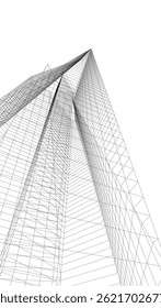 Ilustración 3D de Vector de arquitectura Abstractas