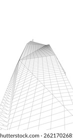 Abstract architecture vector 3d illustration
