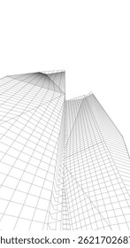 Abstract architecture vector 3d illustration