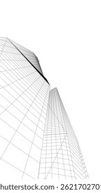 Ilustración 3D de Vector de arquitectura Abstractas