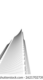 Ilustración 3D de Vector de arquitectura Abstractas