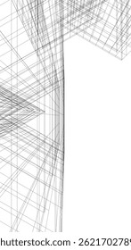 Ilustración 3D de Vector de arquitectura Abstractas