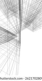 Ilustración 3D de Vector de arquitectura Abstractas