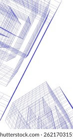 abstrakte Architektur, Vektor 3d-Illustration