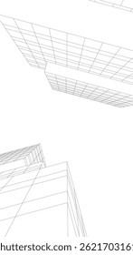 abstrakte Architektur, Vektor 3d-Illustration