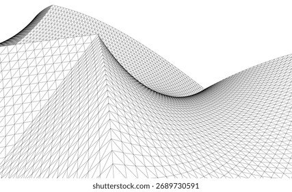 Abstract architecture vector 3d illustration