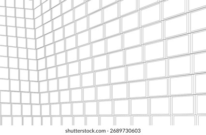 Abstract architecture vector 3d illustration