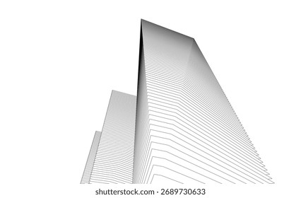 Abstrakte Architektur, Vektorgrafik 3d