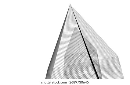 Ilustração abstrata do vetor de arquitetura 3d