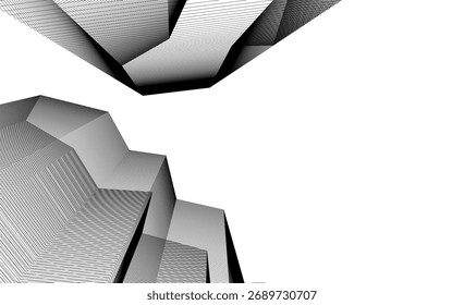 Abstract architecture vector 3d illustration