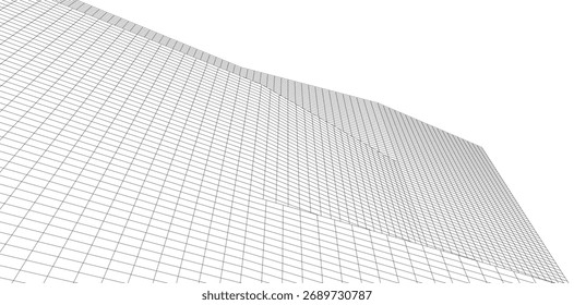 Abstract architecture vector 3d illustration