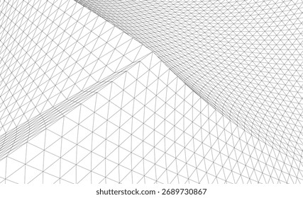 Abstract architecture vector 3d illustration