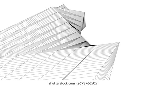 Ilustración 3D de Vector de arquitectura Abstractas