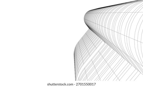 Ilustración 3D de Vector de arquitectura Abstractas
