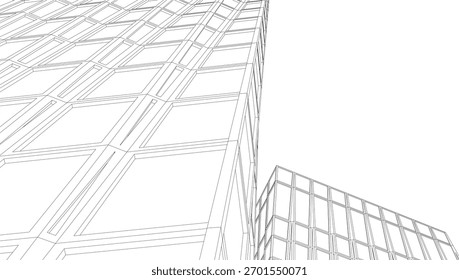 Ilustración 3D de Vector de arquitectura Abstractas