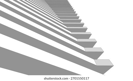 Abstract architecture vector 3d illustration