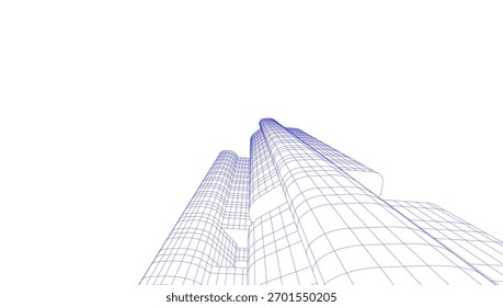 Abstrakte Architektur, Vektorgrafik 3d
