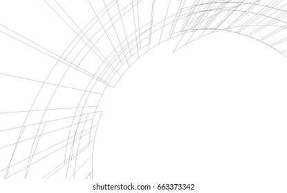 abstract architecture vector 3d illustration