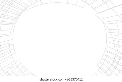 abstract architecture vector 3d illustration