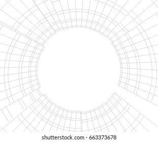abstract architecture vector 3d illustration