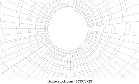 abstract architecture vector 3d illustration