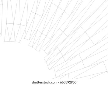 abstract architecture vector 3d illustration