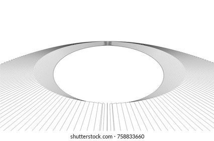 abstract architecture vector 3d illustration
