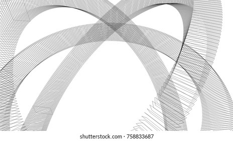 abstract architecture vector 3d illustration

