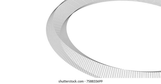 abstract architecture vector 3d illustration
