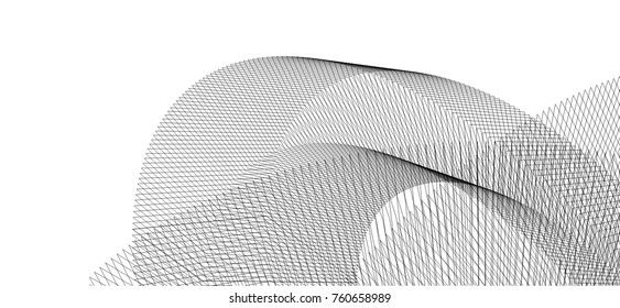 abstract architecture vector 3d illustration