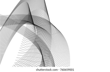 abstract architecture vector 3d illustration