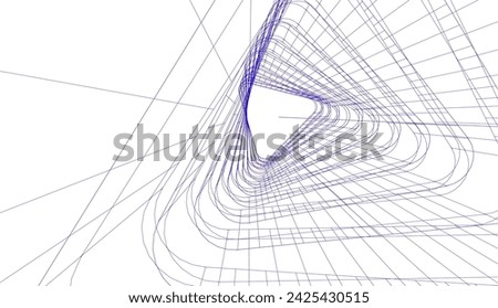 abstract architecture vector 3d illustration