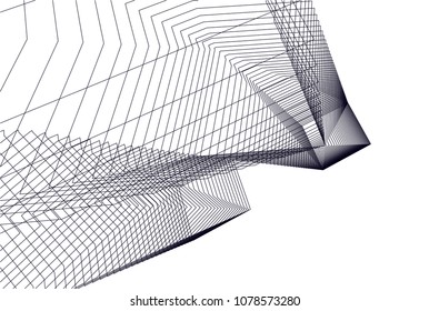 abstract architecture, vector background