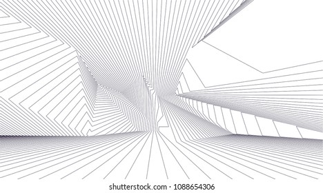 abstract architecture, vector background