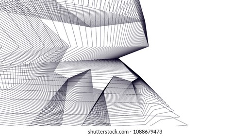abstract architecture, vector background