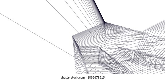 abstract architecture, vector background