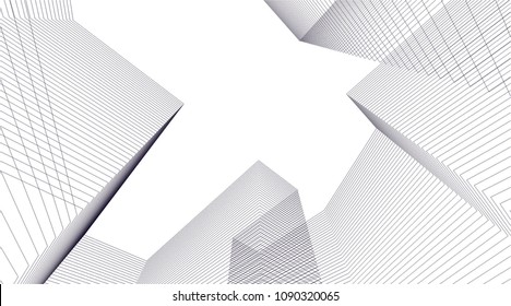 abstract architecture, vector background
