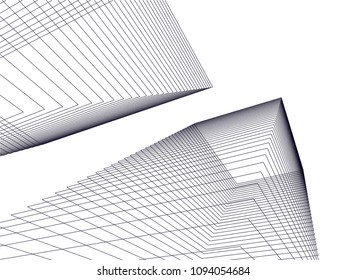 abstract architecture, vector background