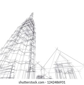 abstract architecture, vector background