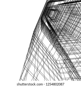 abstract architecture, vector background