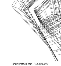abstract architecture, vector background