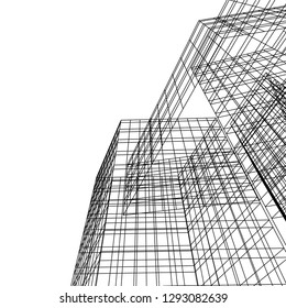 abstract architecture, vector background