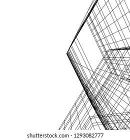 abstract architecture, vector background