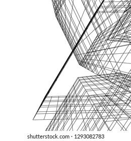 abstract architecture, vector background