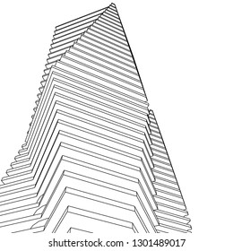 abstract architecture, vector background