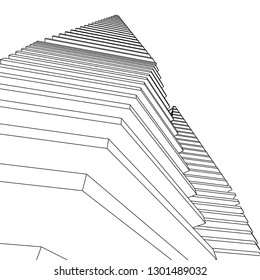 abstract architecture, vector background