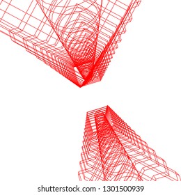 abstract architecture, vector background