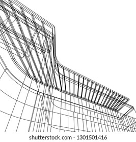 abstract architecture, vector background