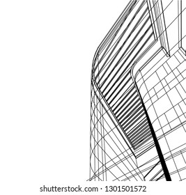 abstract architecture, vector background